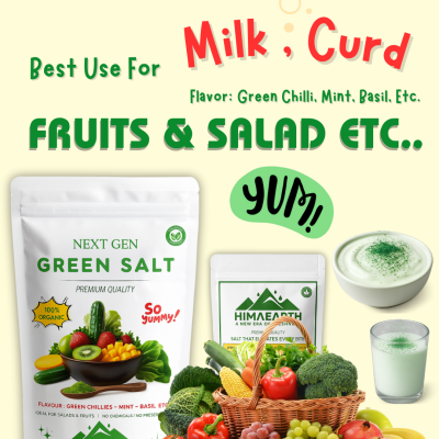 Himaearth Next-Gen Green Salt (Mint Flavour) | Herbal Ayurvedic Salt for Healthy Everyday Eating