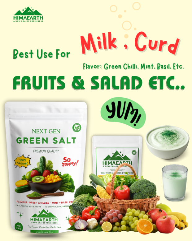 Himaearth Next-Gen Green Salt (Mint Flavour) | Herbal Ayurvedic Salt for Healthy Everyday Eating